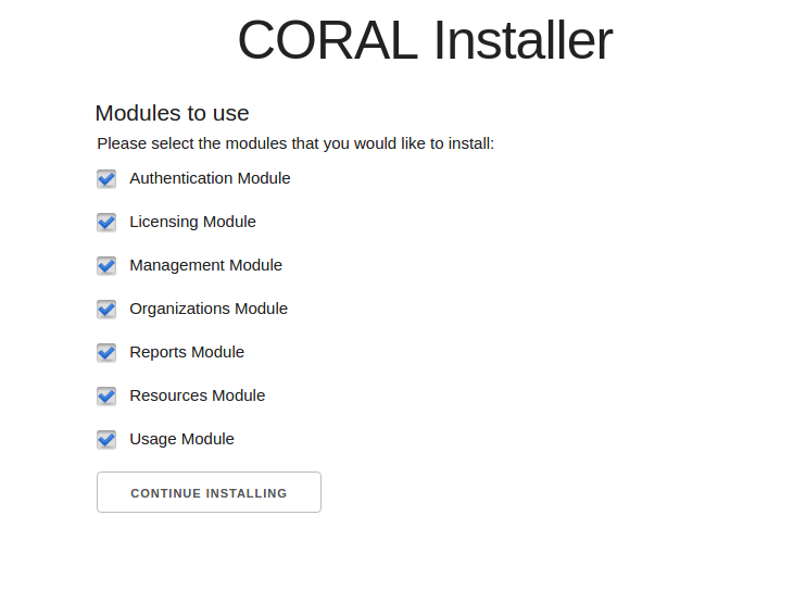 Screenshot of Unified Installer