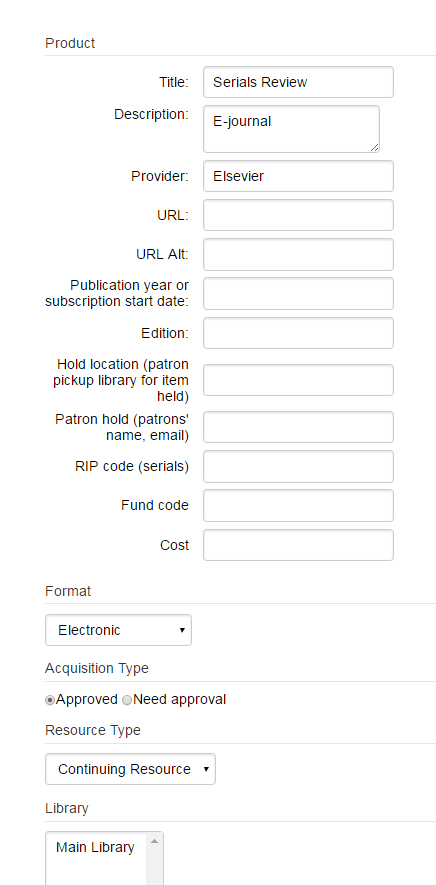 Screenshot of API Client Form