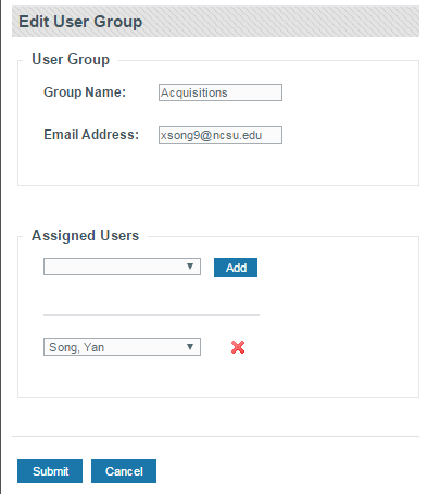 Screenshot of Admin Edit User Group